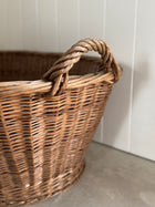 Belgian Vintage Wicker Laundry Basket
