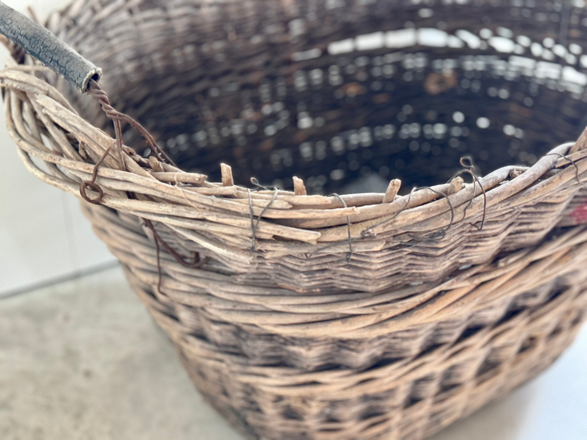 Antique European Harvest Basket