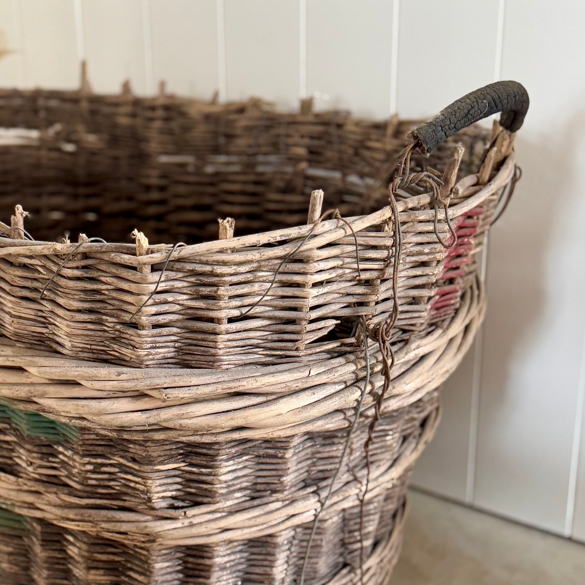 Antique European Harvest Basket