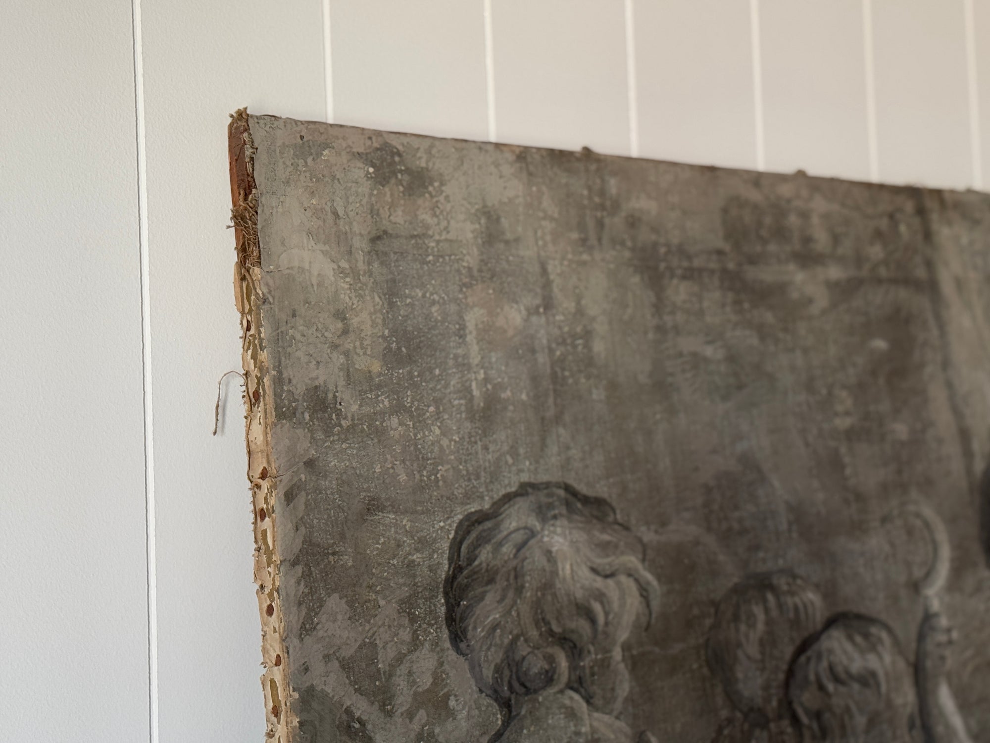 Pair of Louis XVI Era Painted Four Seasons Grisailles