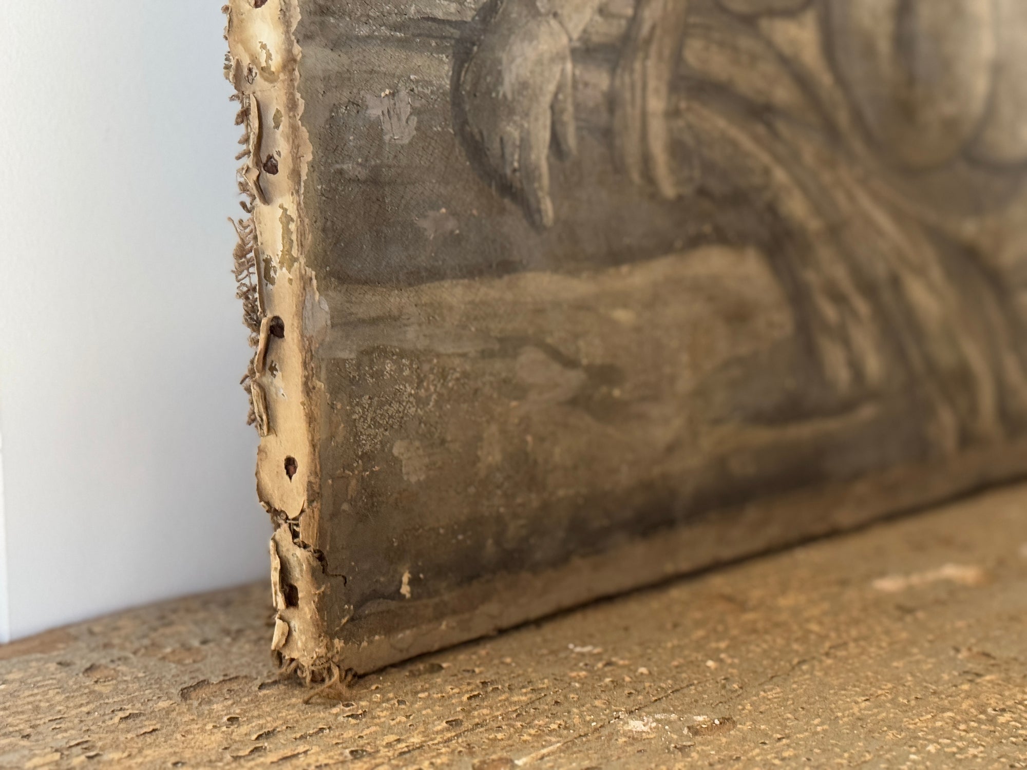 Pair of Louis XVI Era Painted Four Seasons Grisailles