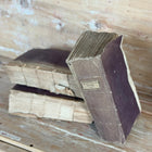 Set of 3 French Antique Aubergine Books