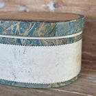 Antique Italian Hat Box with Blue Marbleized Detail