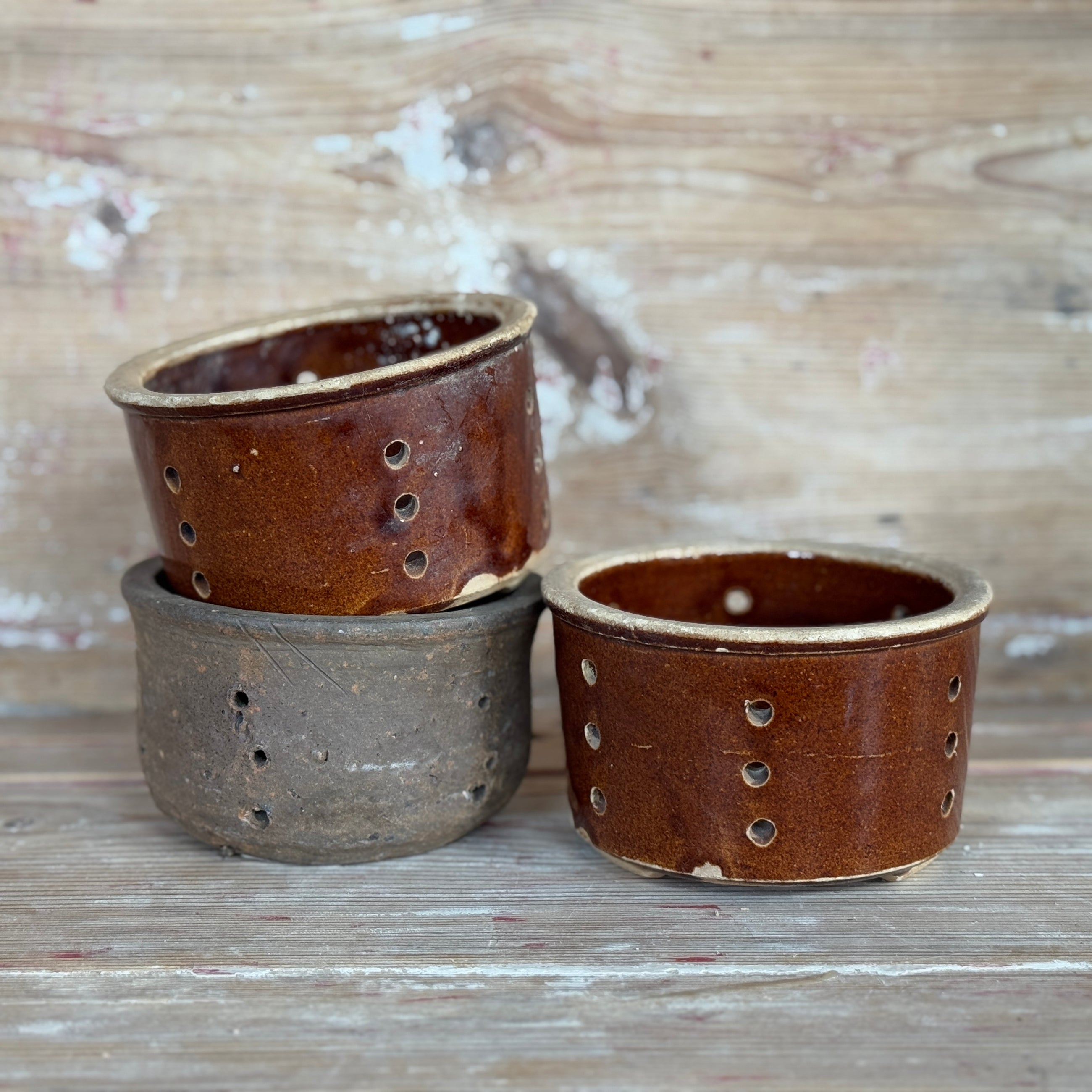 Vintage French Cheese Strainer