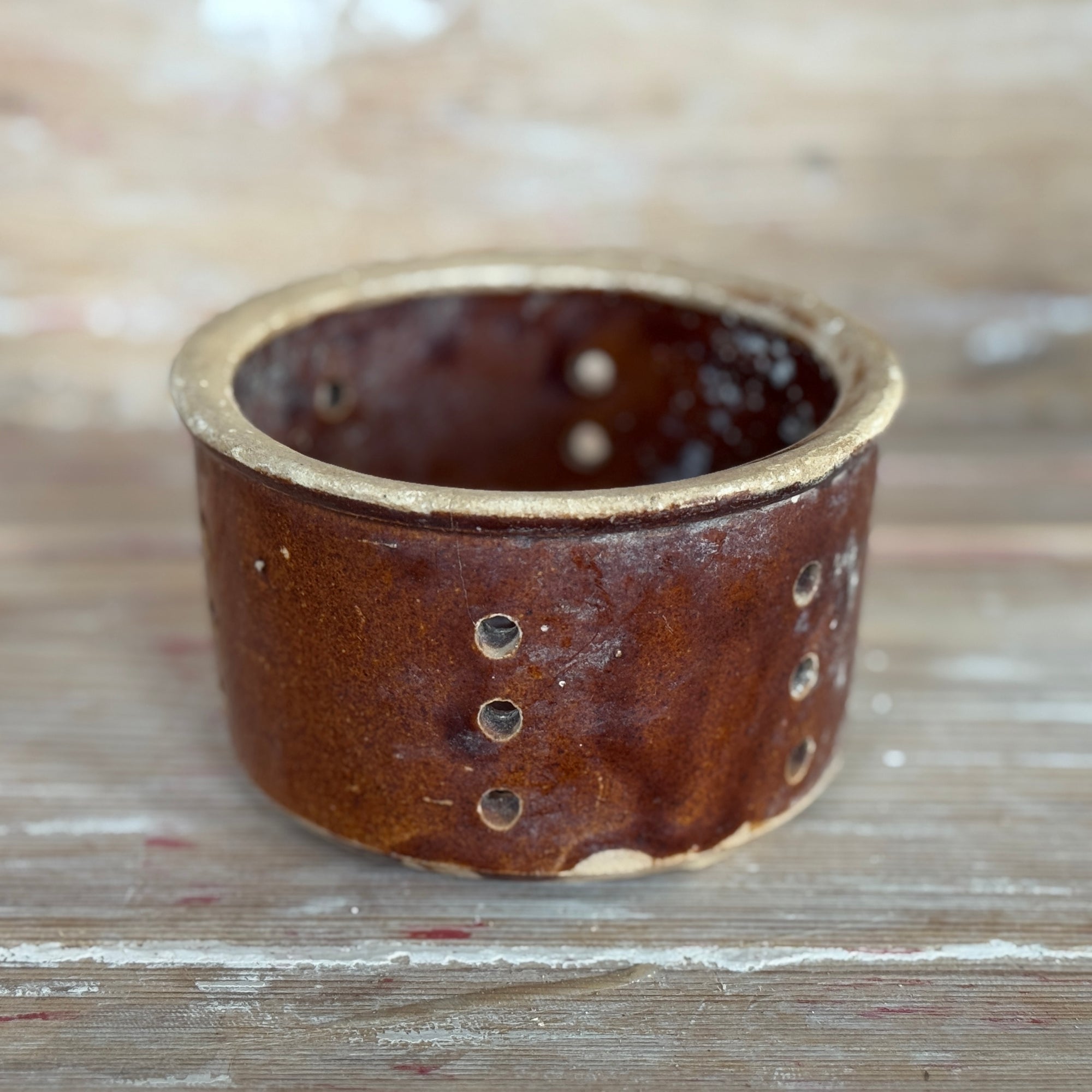 Vintage French Cheese Strainer