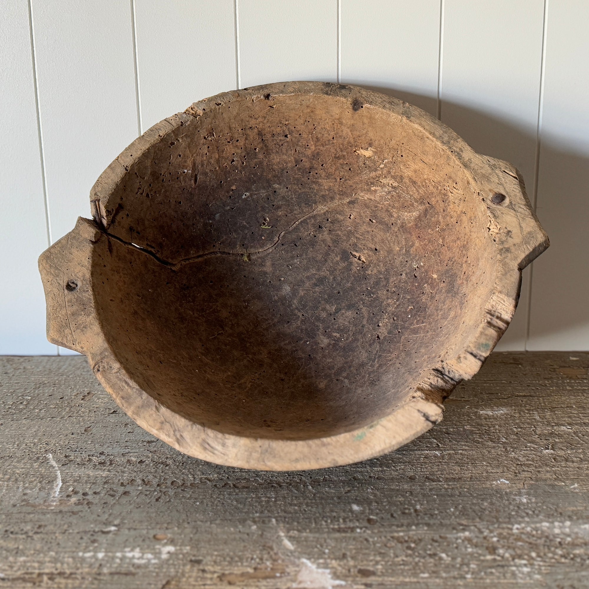 Antique Farmhouse Wood Bowl