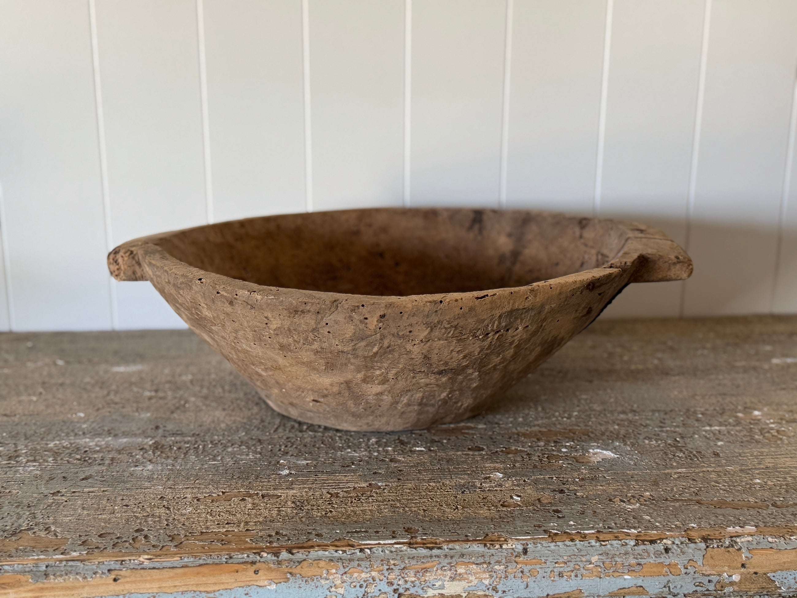 Antique Farmhouse Wood Bowl
