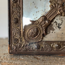 19th C Flemish Mirror with Ornate Crest and Original Glass