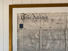 Framed Indenture Paper