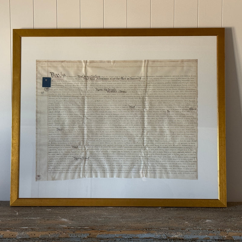 Framed Indenture Paper