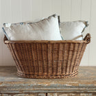 Linen Pillow Cover with Marbleized Flange