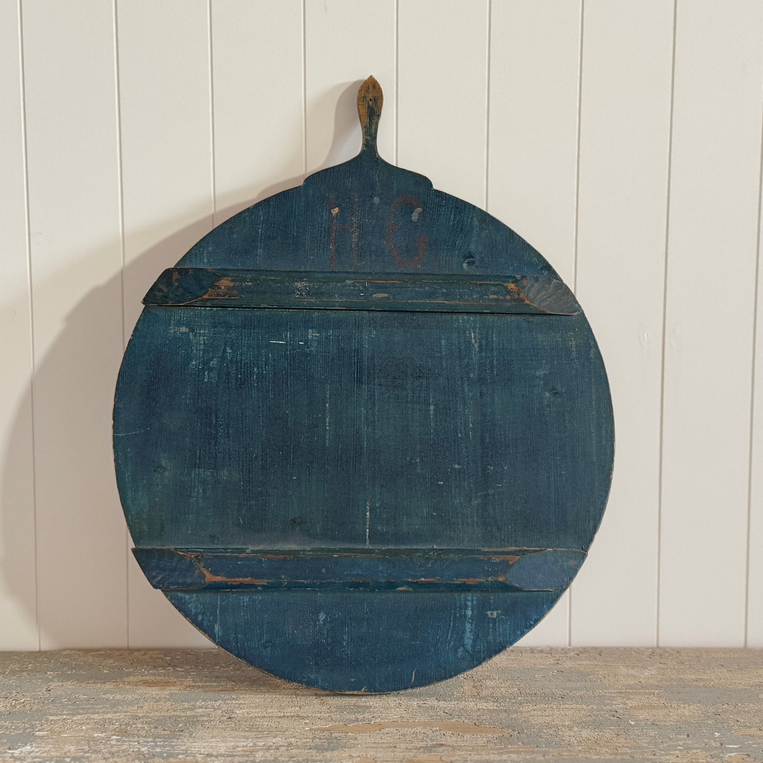 Striking Antique Prussian Blue Breadboard