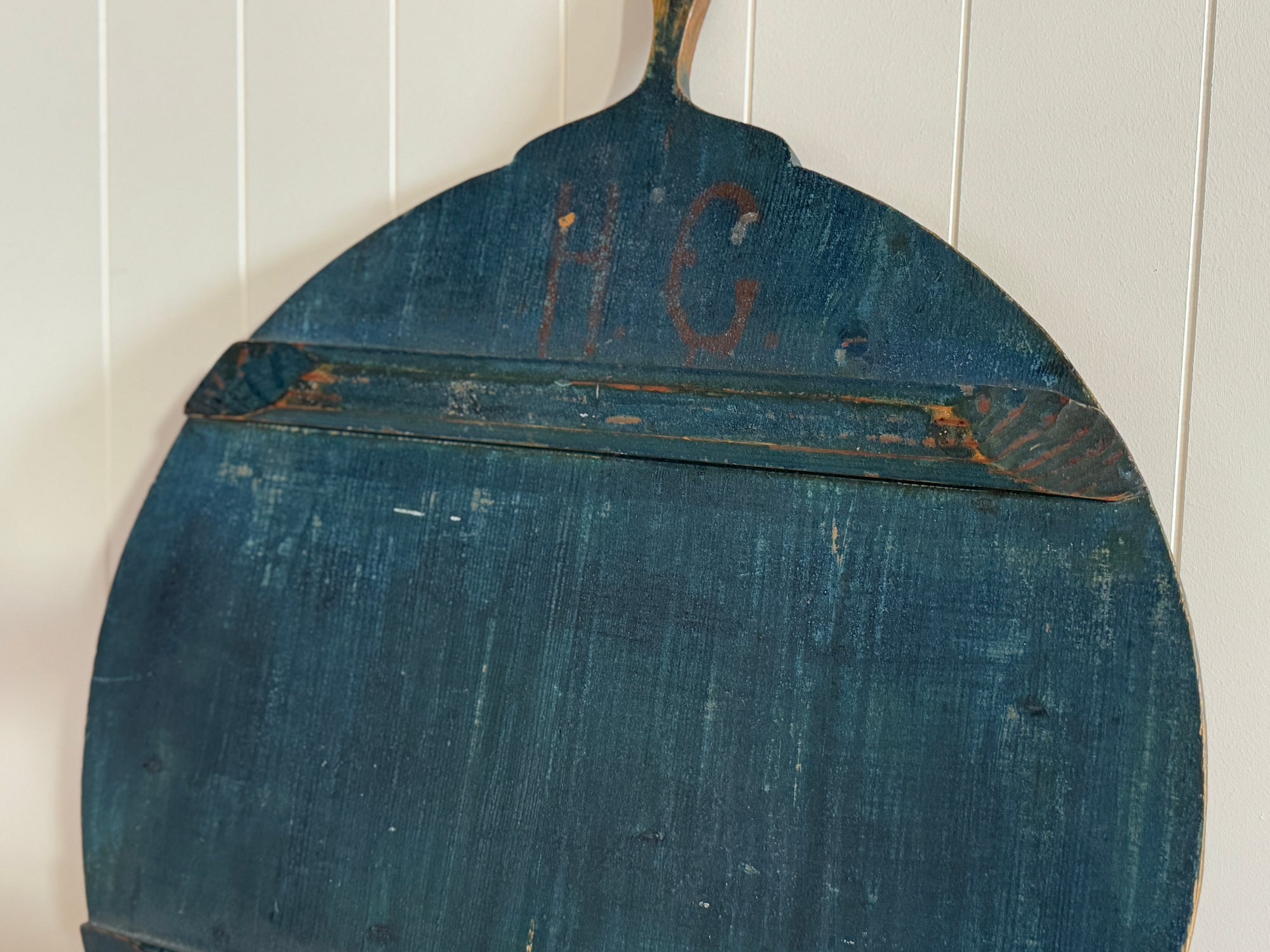 Striking Antique Prussian Blue Breadboard