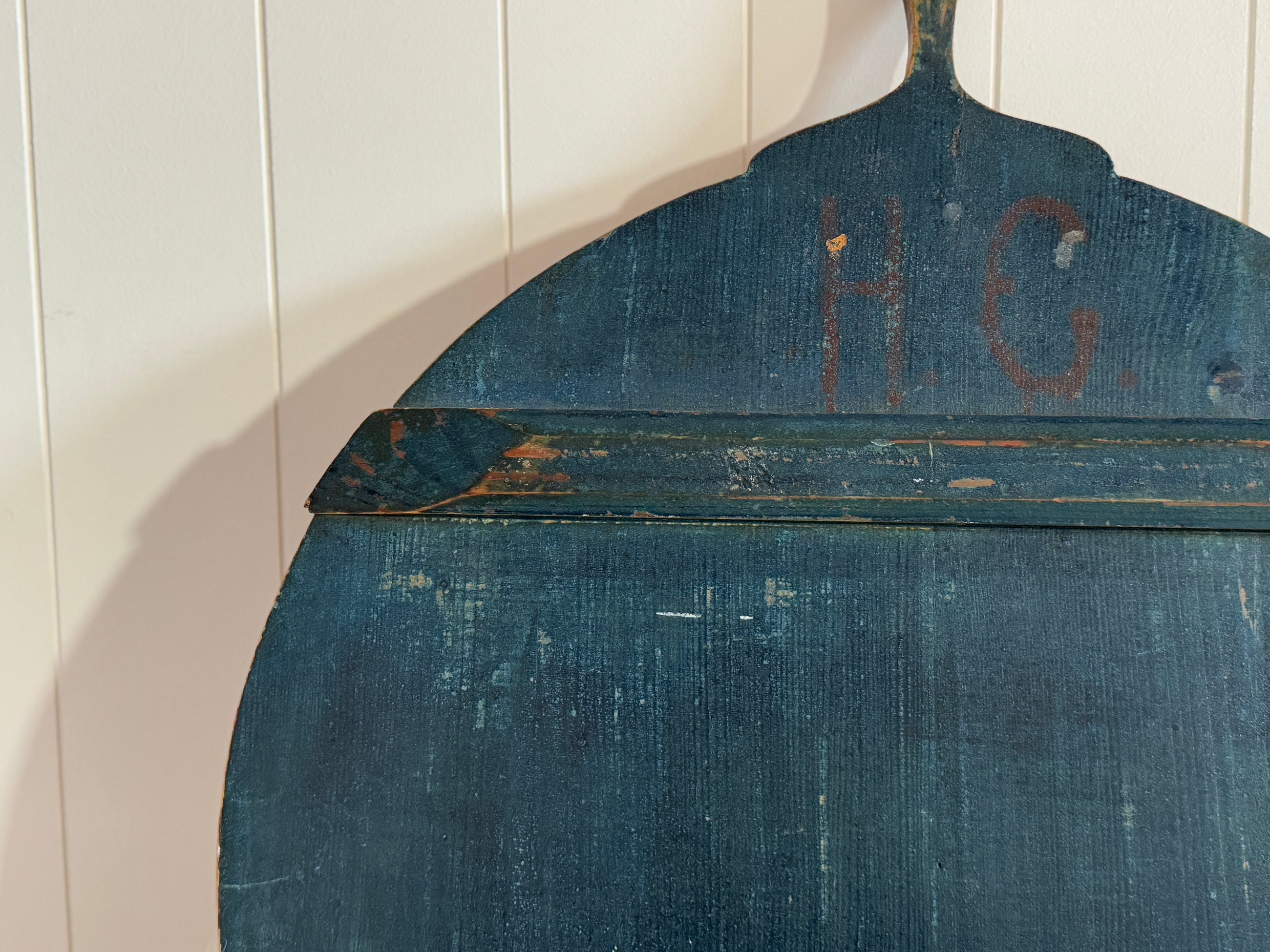 Striking Antique Prussian Blue Breadboard