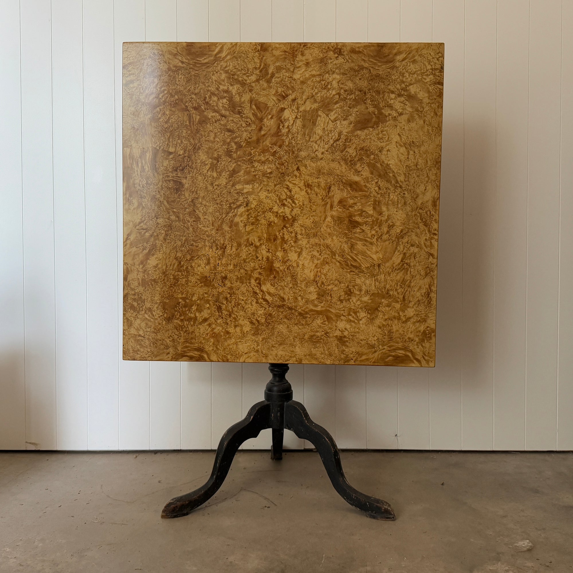 Antique Swedish Bleached Alder Root Tilt-top Table c. 1920