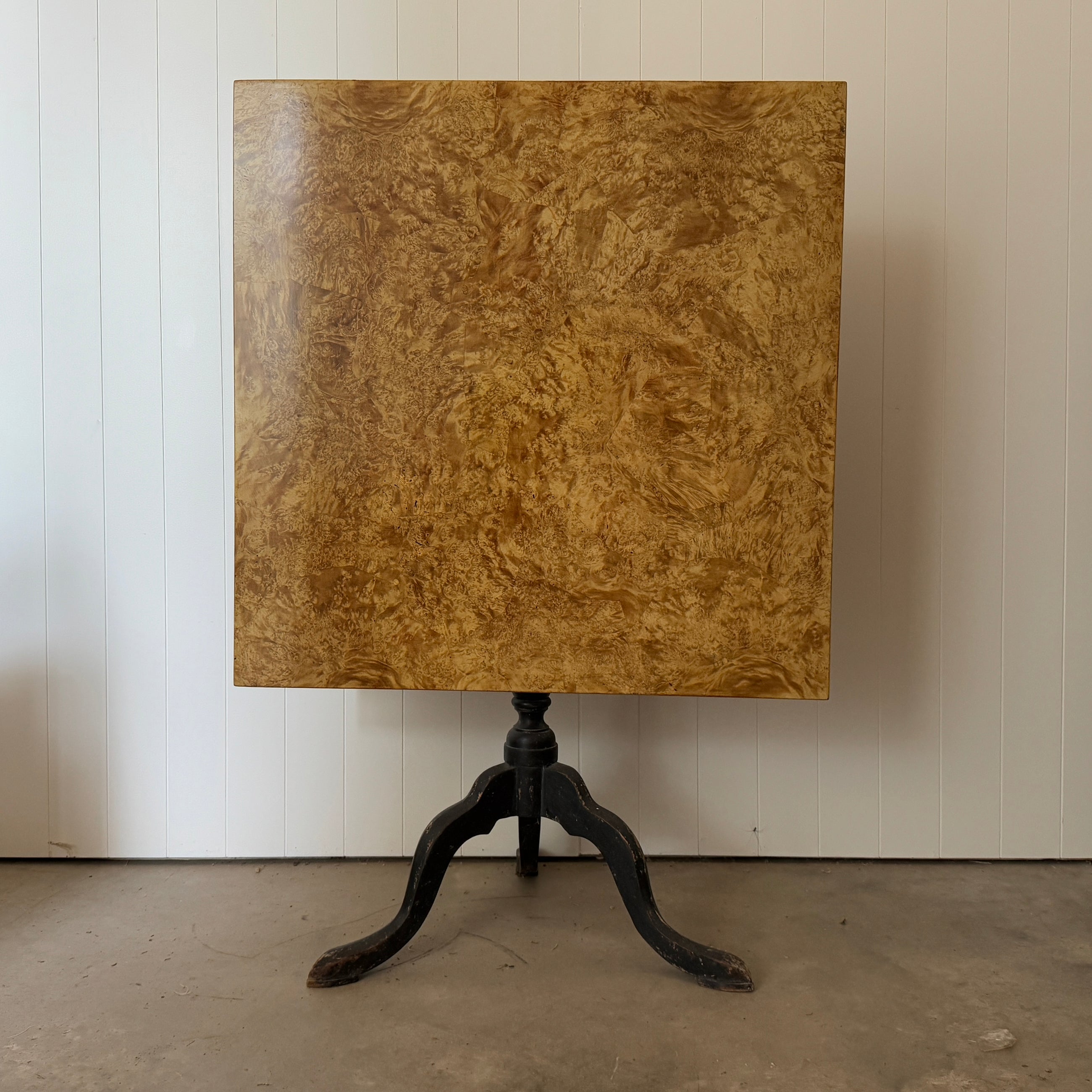 Antique Swedish Bleached Alder Root Tilt-top Table c. 1920