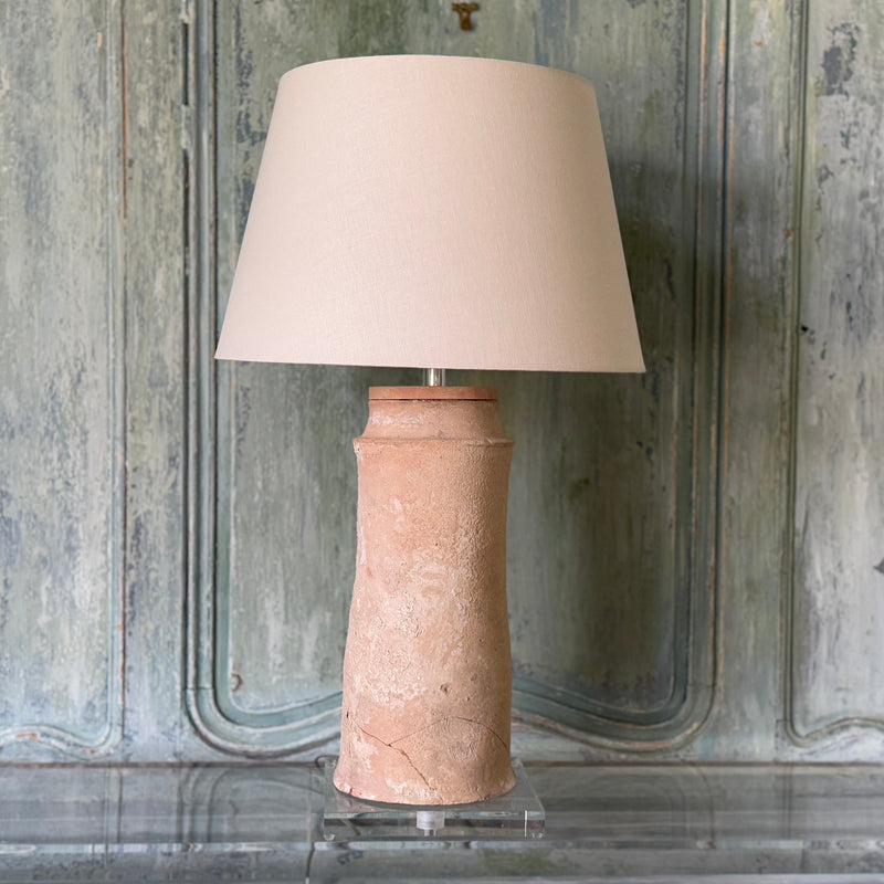 Spanish Terra Cotta Rain Spout Lamp circa 17th C