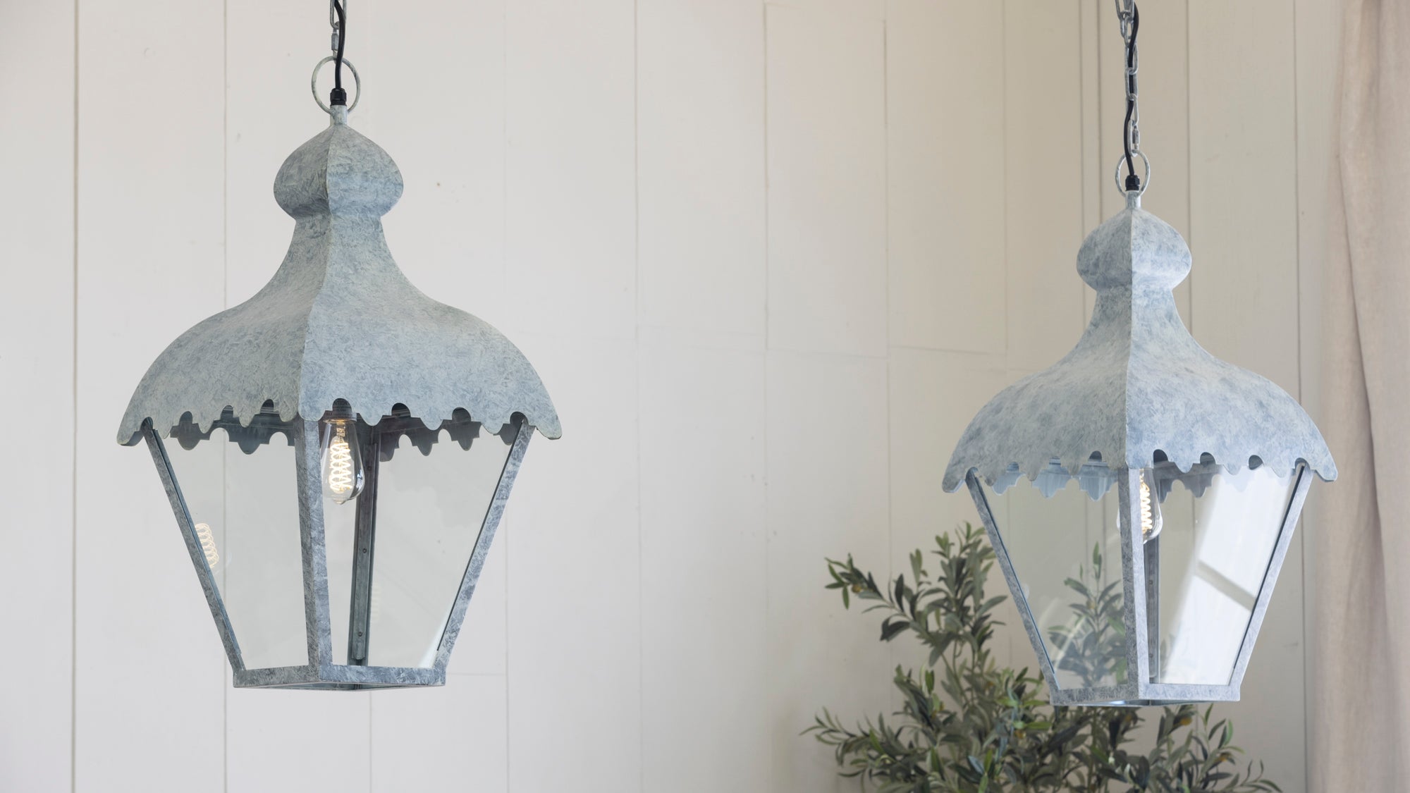 Marais Lantern in French Zinc Finish