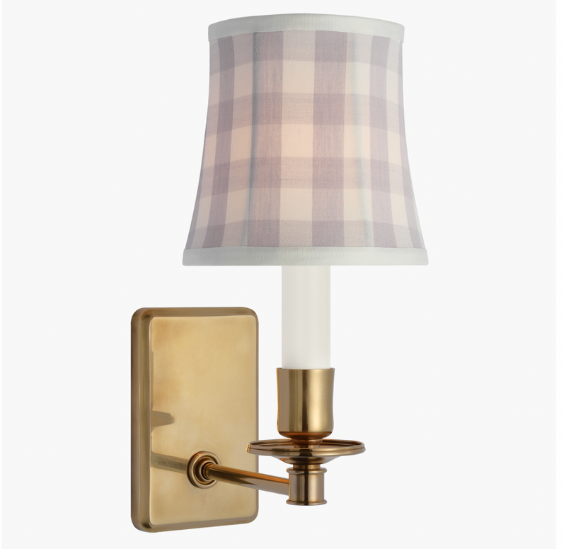 Lilac Elton Check Sconce