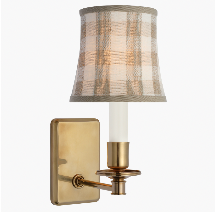 Natural Sidney Check Sconce