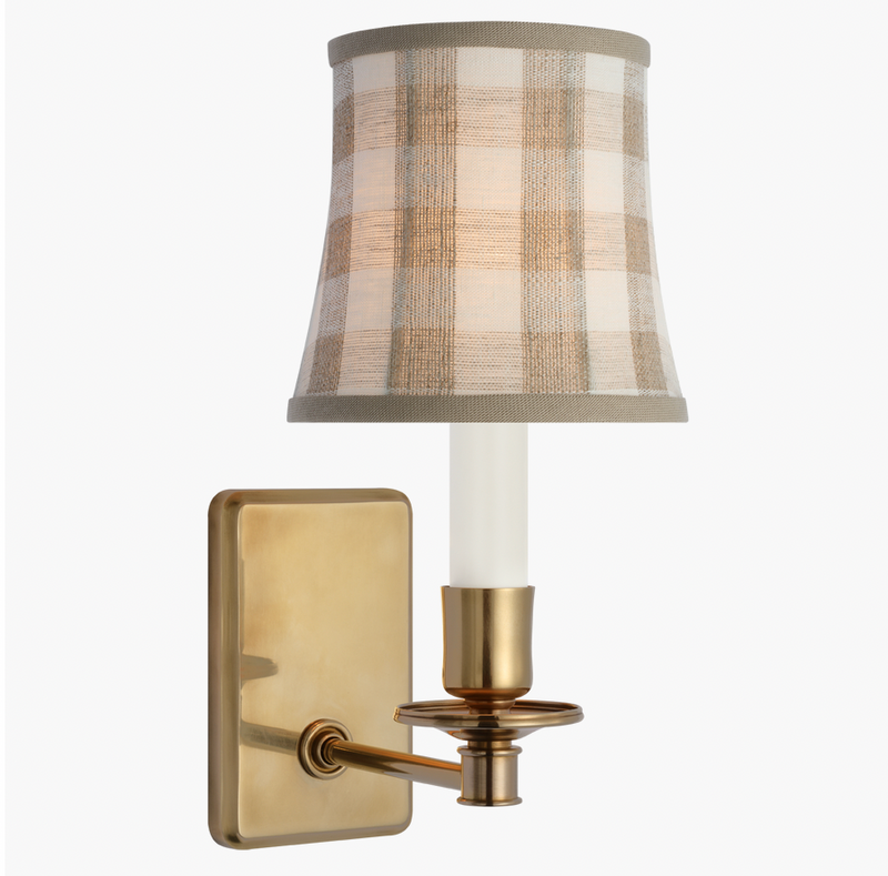 Natural Sidney Check Sconce