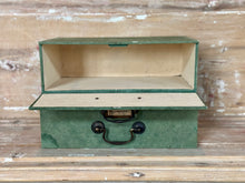 Vintage French Green Documents Box with Brass Handle