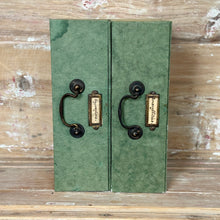 Vintage French Green Documents Box with Brass Handle