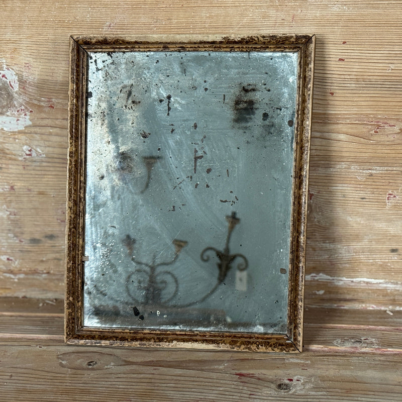 Antique French Mercury Glass Mirror with Distressed Patina