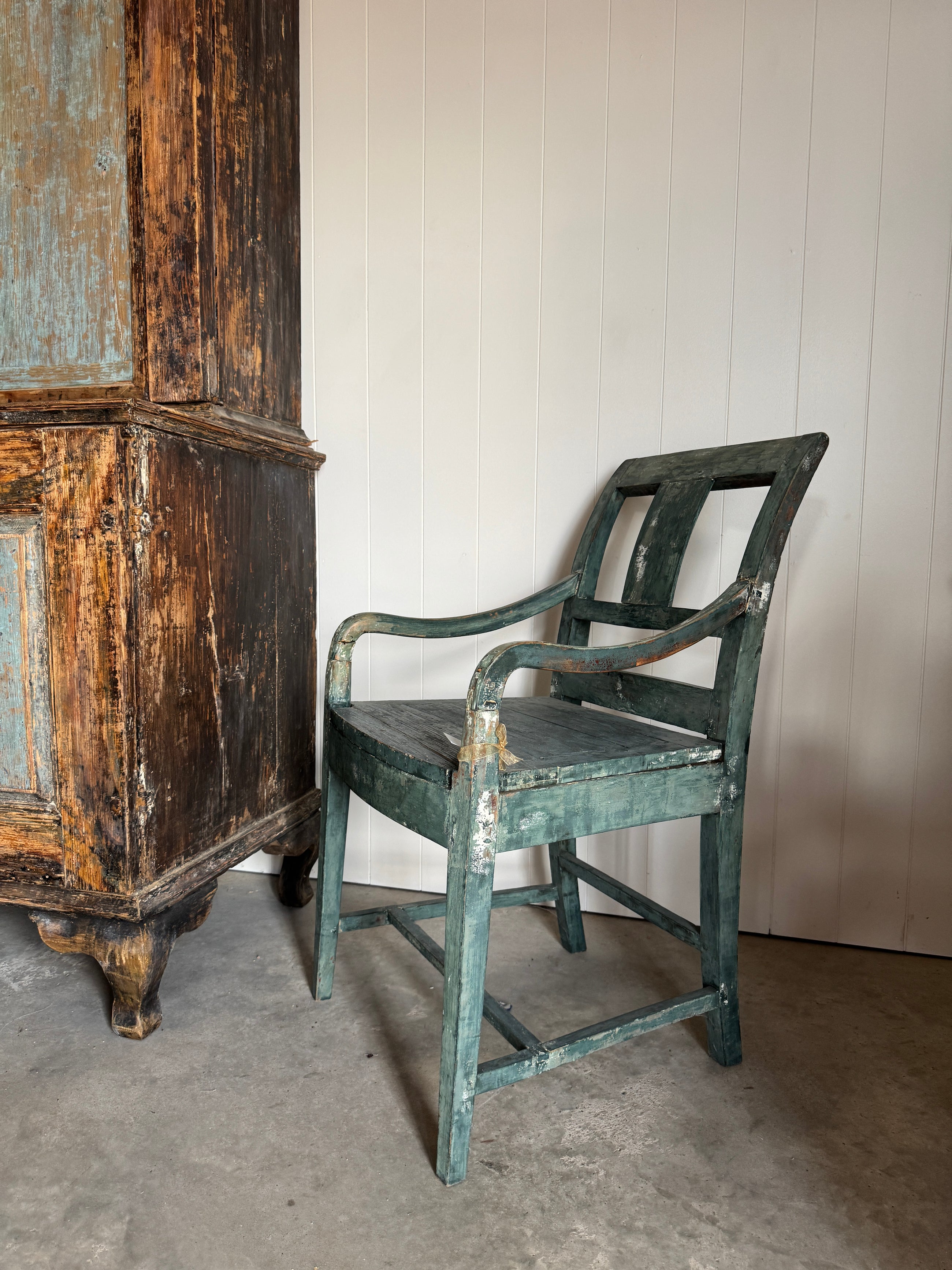 Blue Gustavian Chair, early 1800