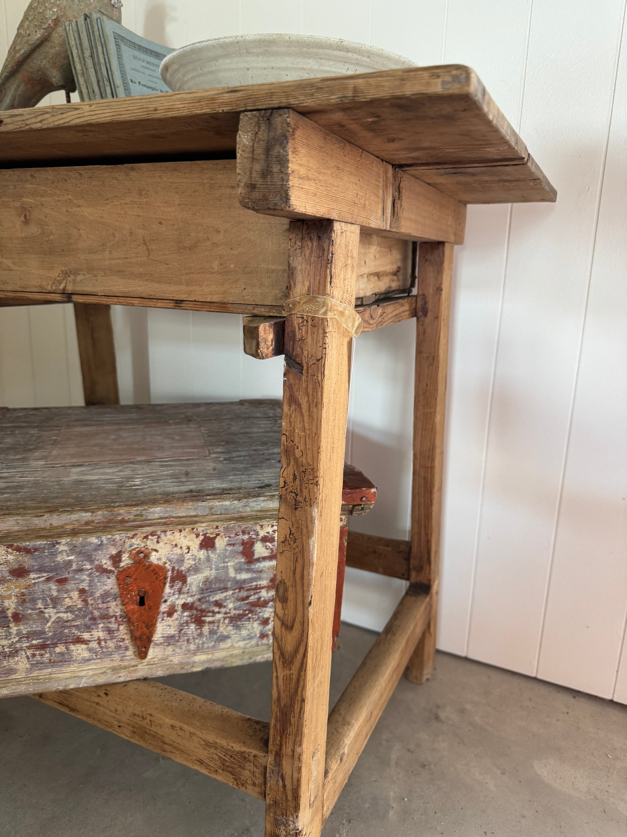 Circa 1880 Auvergne Shepherd's Table in Fir
