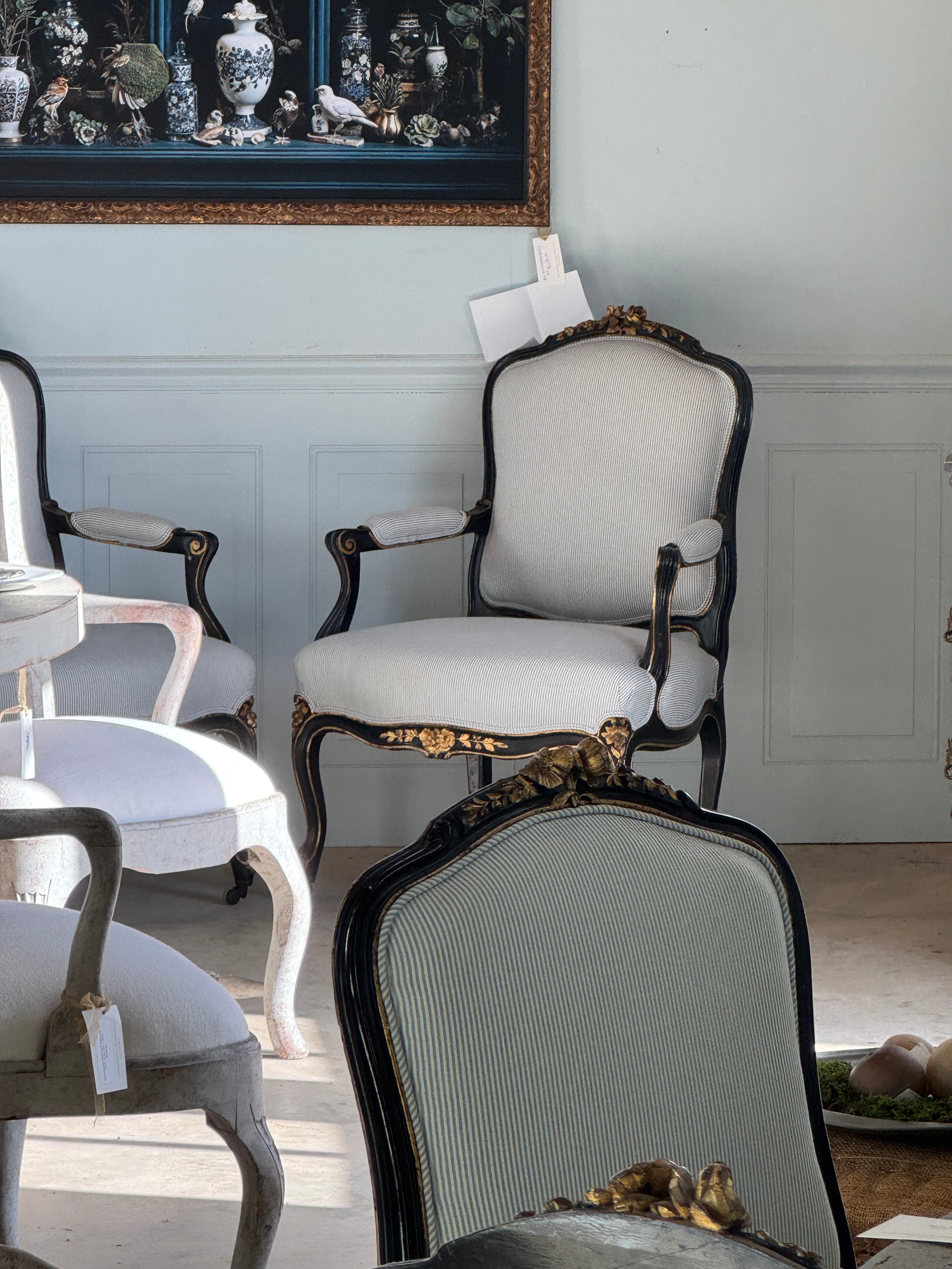 Elegant 19th C French Louis XV-style Chairs, Set of Four