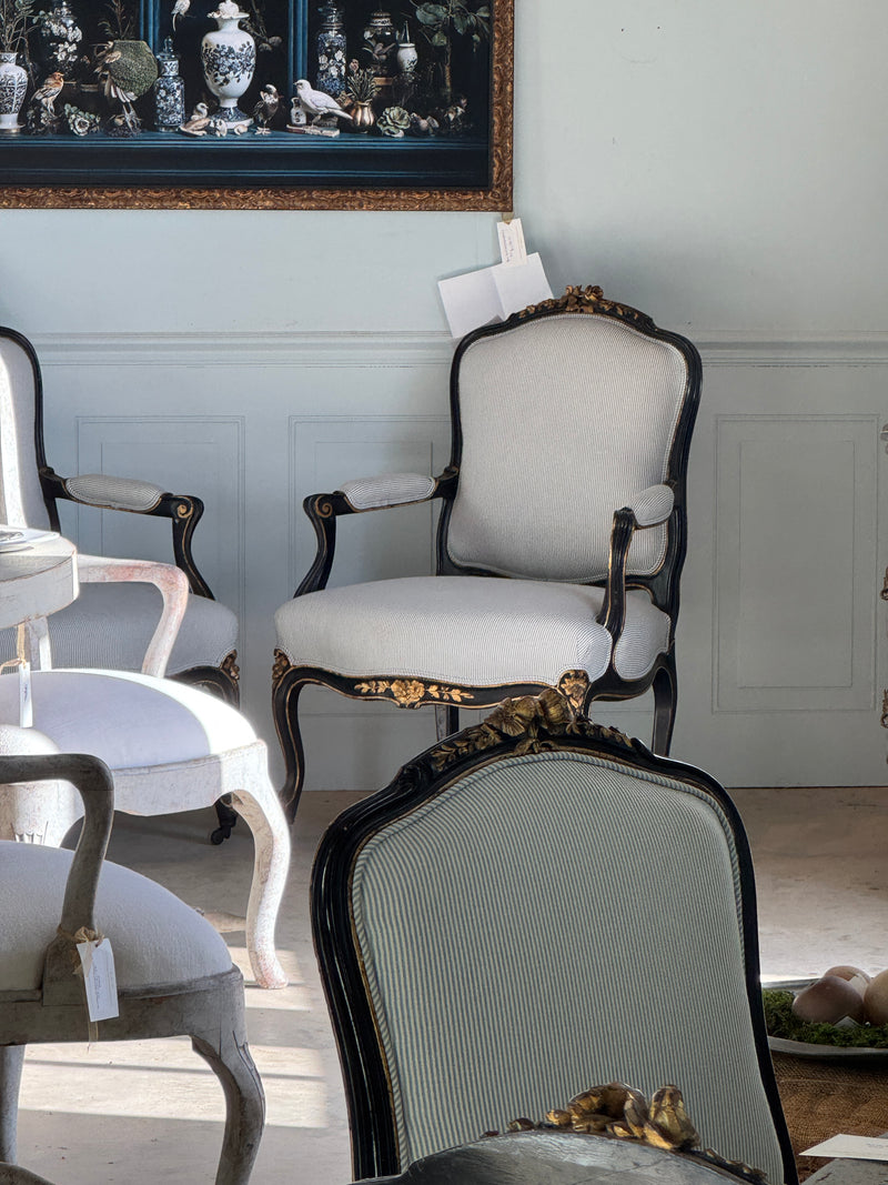 Elegant 19th C French Louis XV-style Chairs, Set of Four