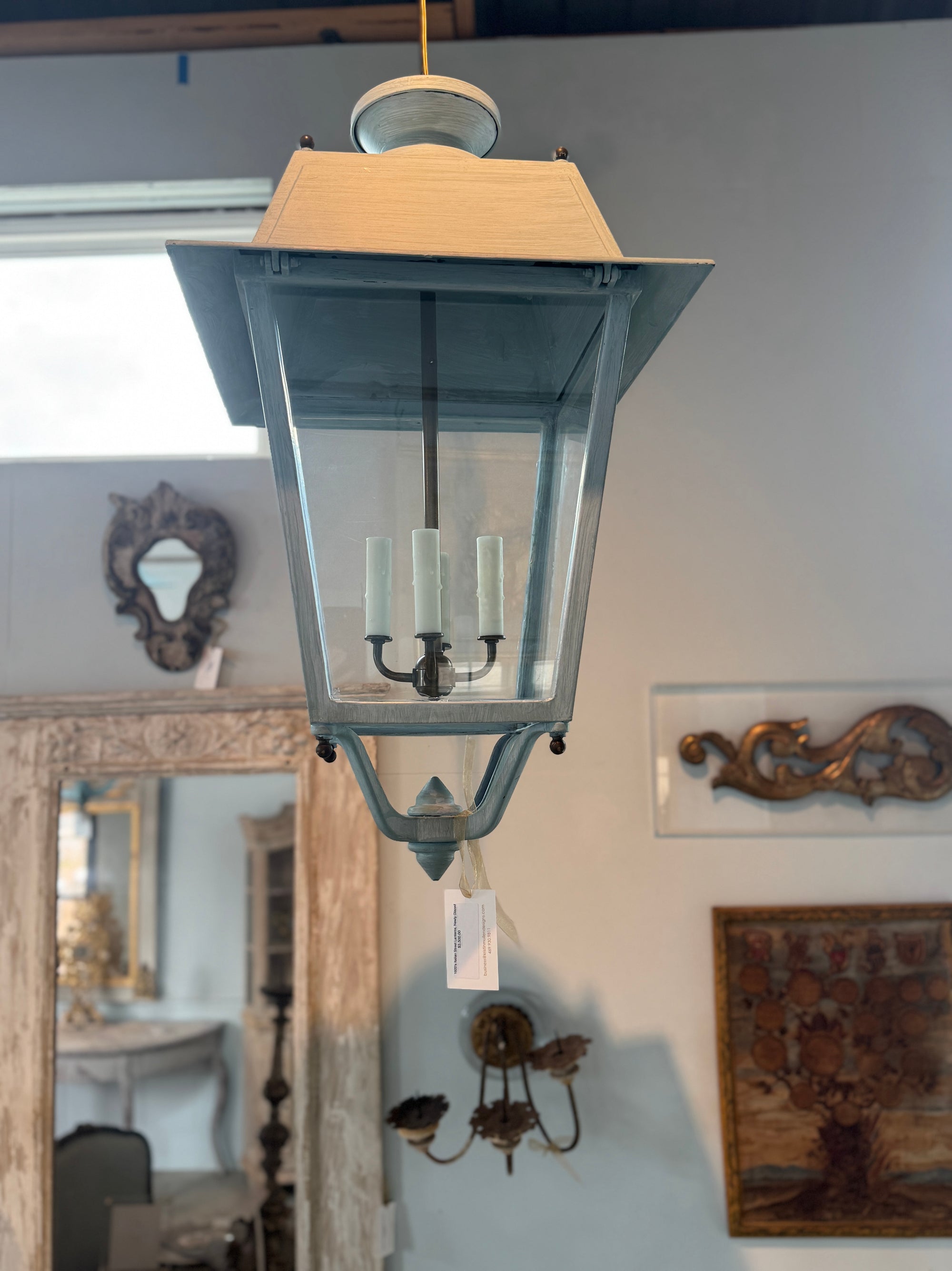 1920's Italian Street Lanterns, Newly Glazed