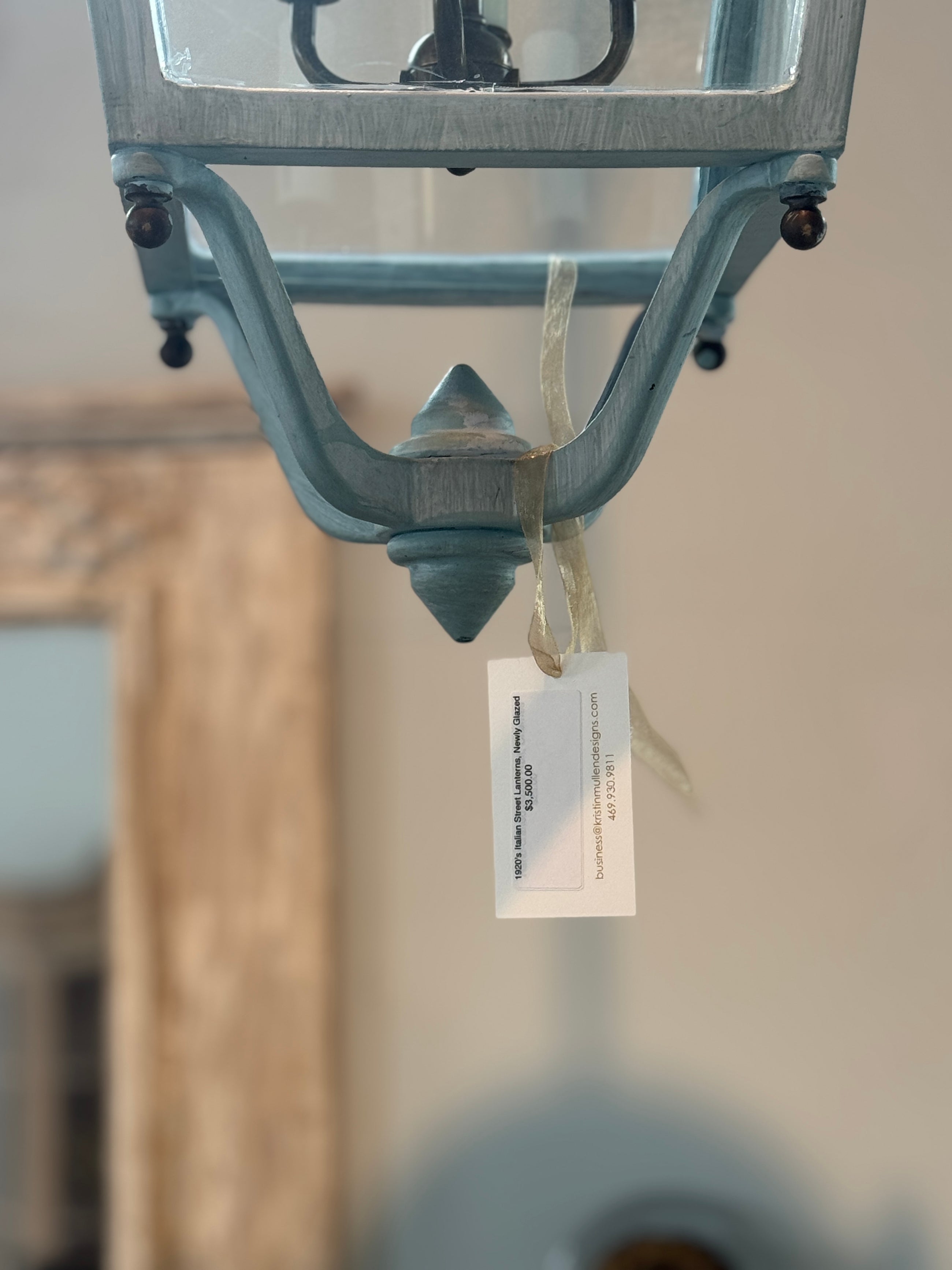 1920's Italian Street Lanterns, Newly Glazed