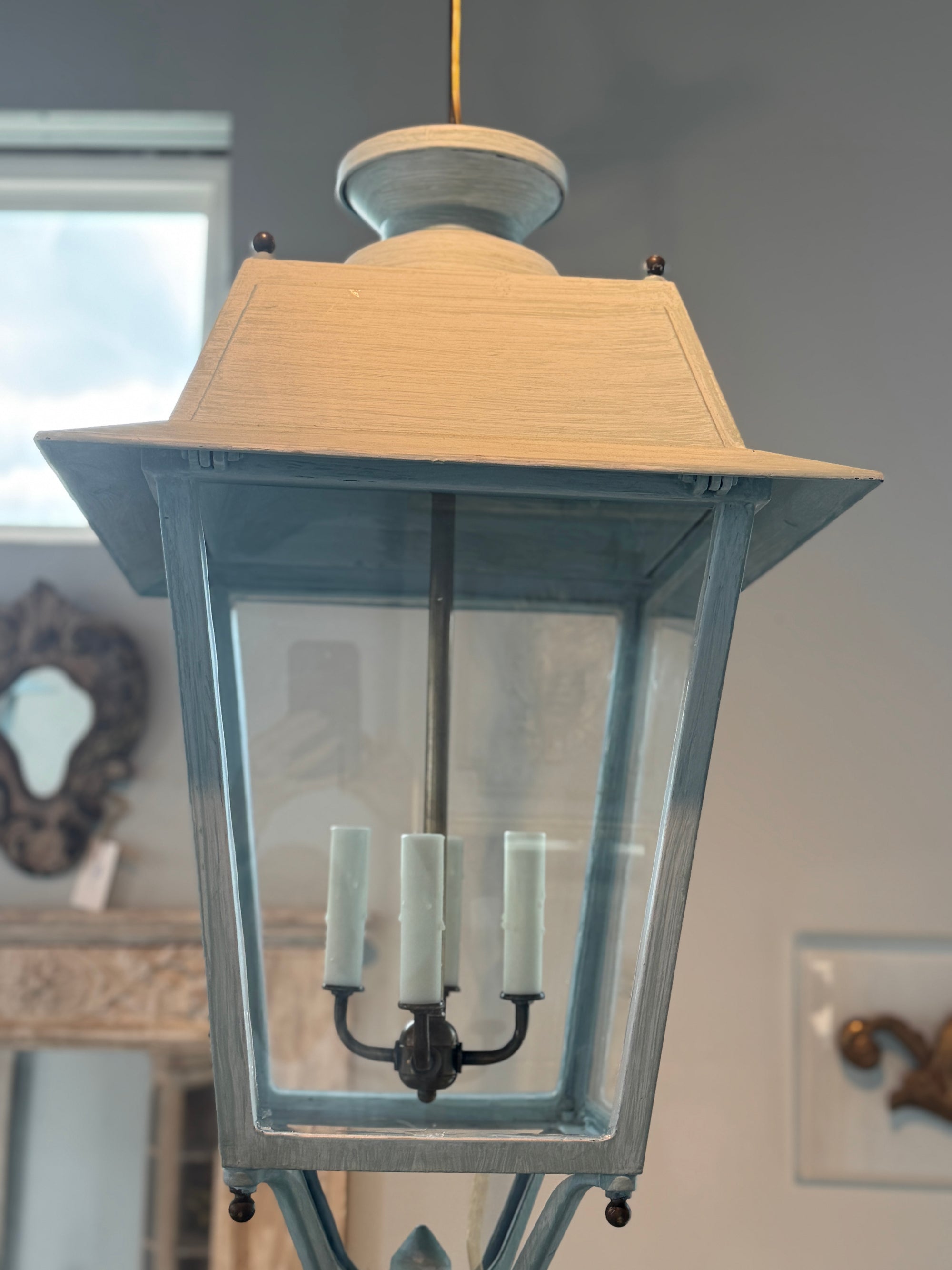 1920's Italian Street Lanterns, Newly Glazed
