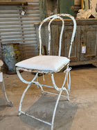 Pair of Napoleon III French Folding Garden Chairs with Aged Patina