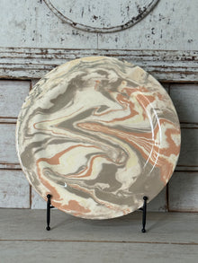 Vintage Marbelized Pichon d'Uzes Plate