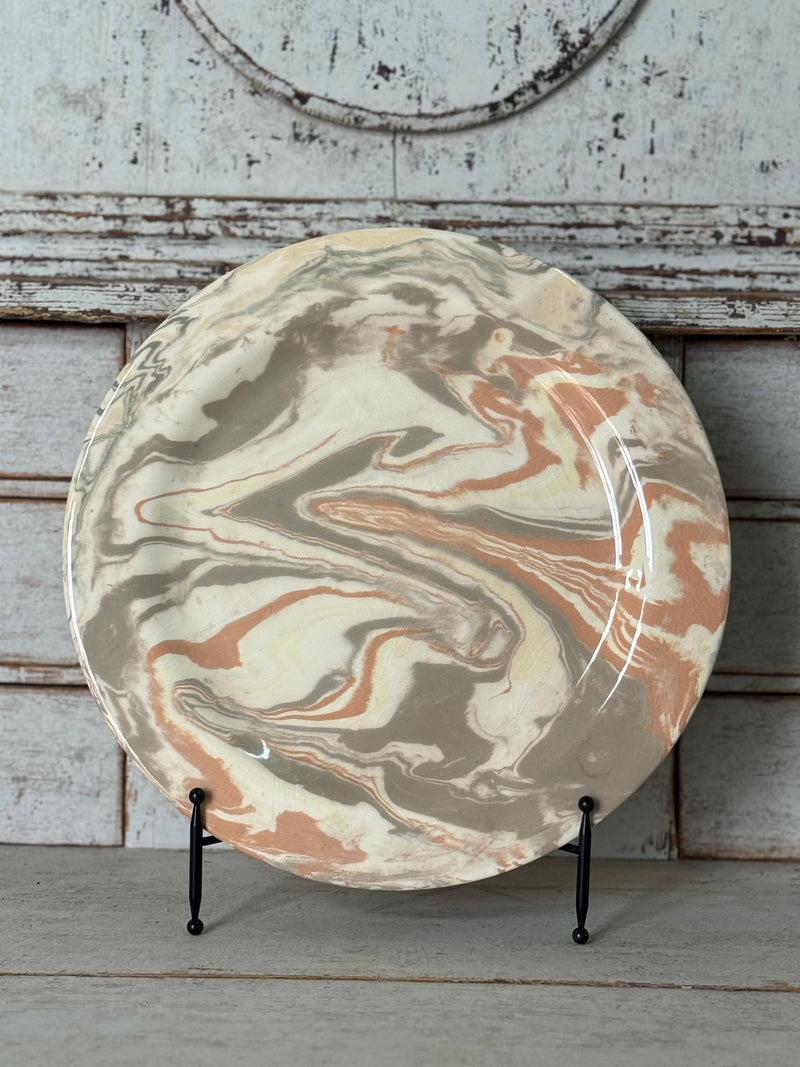 Vintage Marbelized Pichon d'Uzes Plate