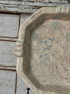 Vintage Marbelized Pichon d'Uzes Low Serving Bowl