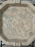 Vintage Marbelized Pichon d'Uzes Low Serving Bowl