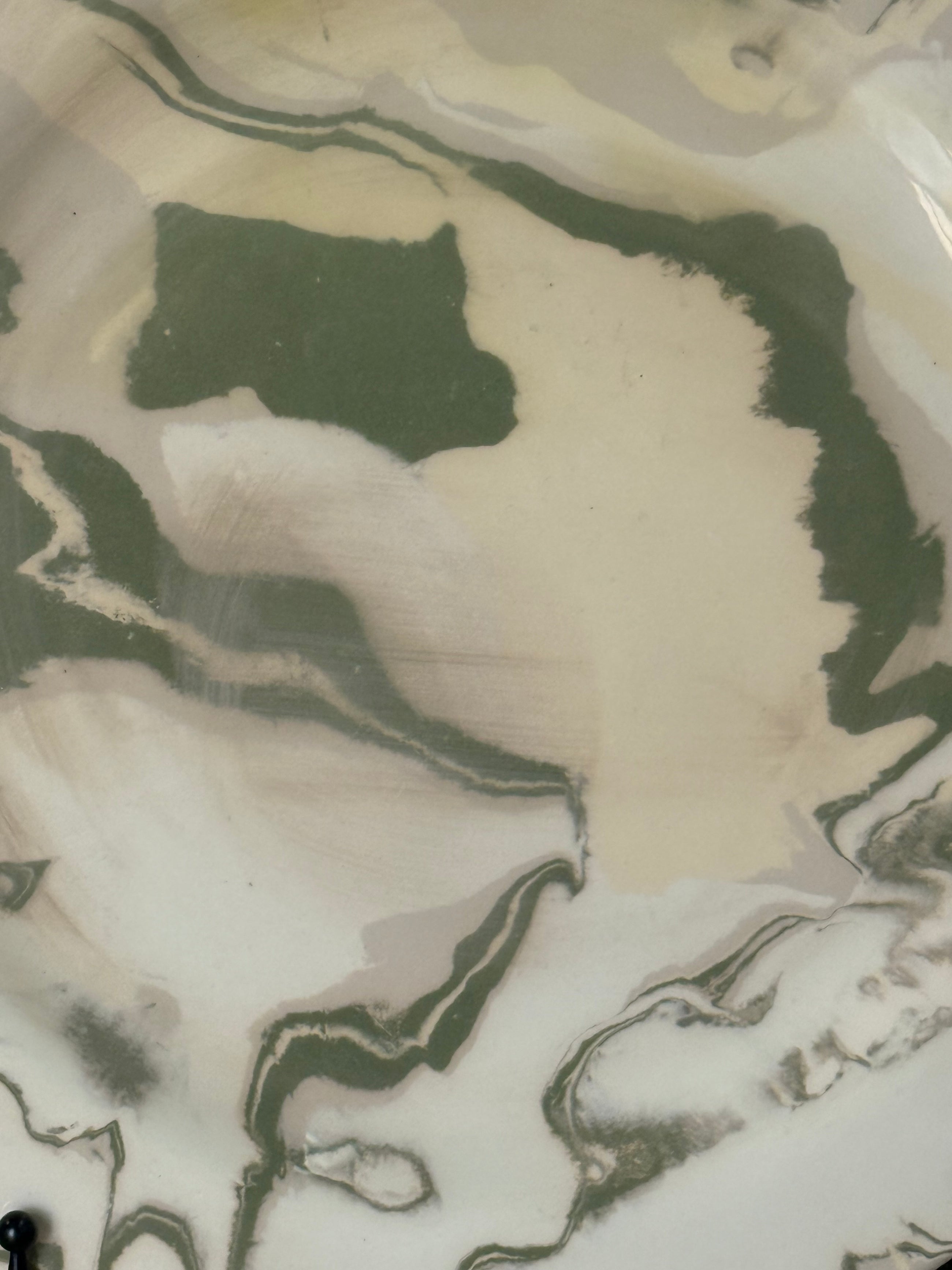 Vintage Marbelized Pichon d'Uzes Plate