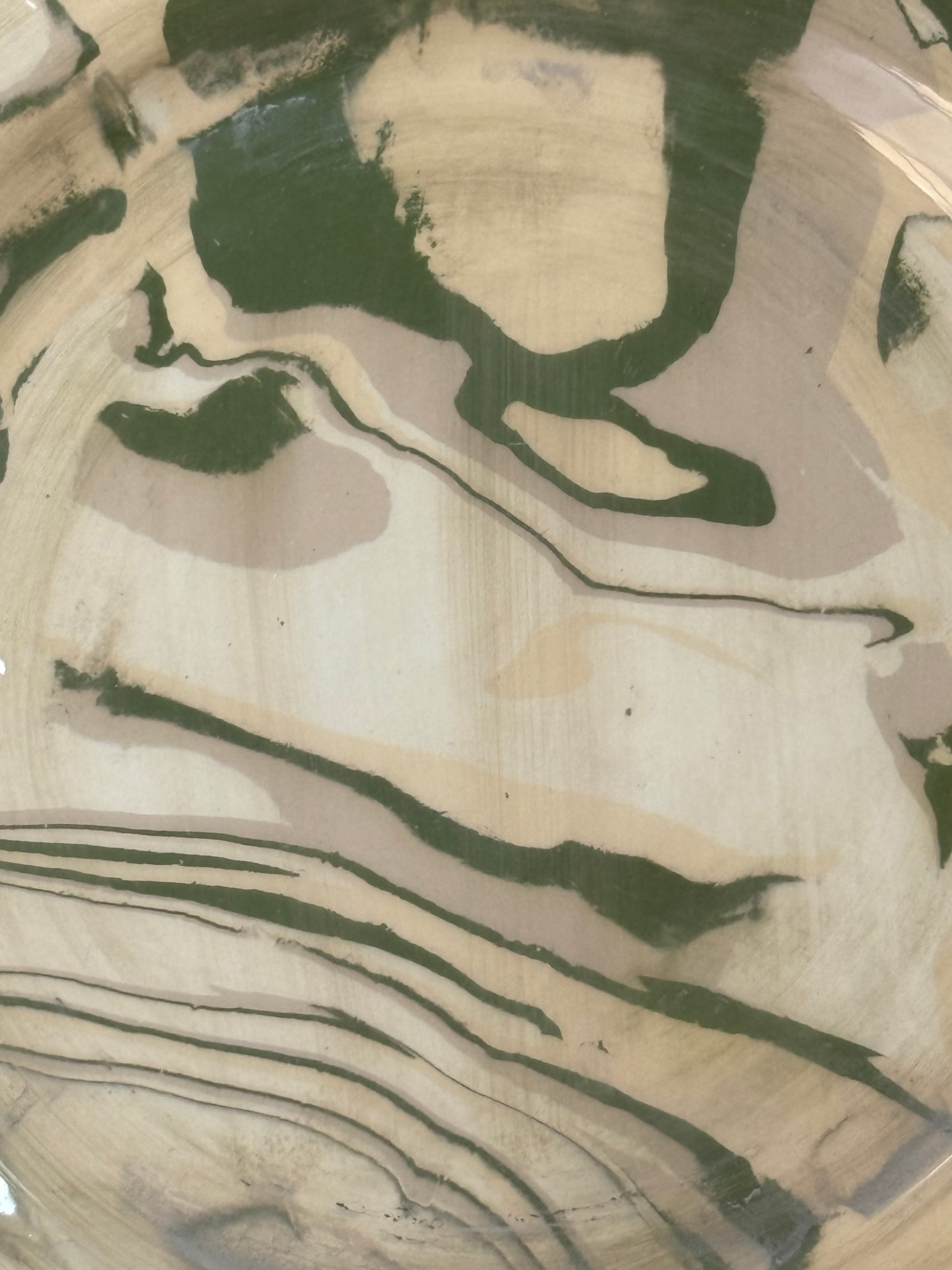 Vintage Marbelized Pichon d'Uzes Plate