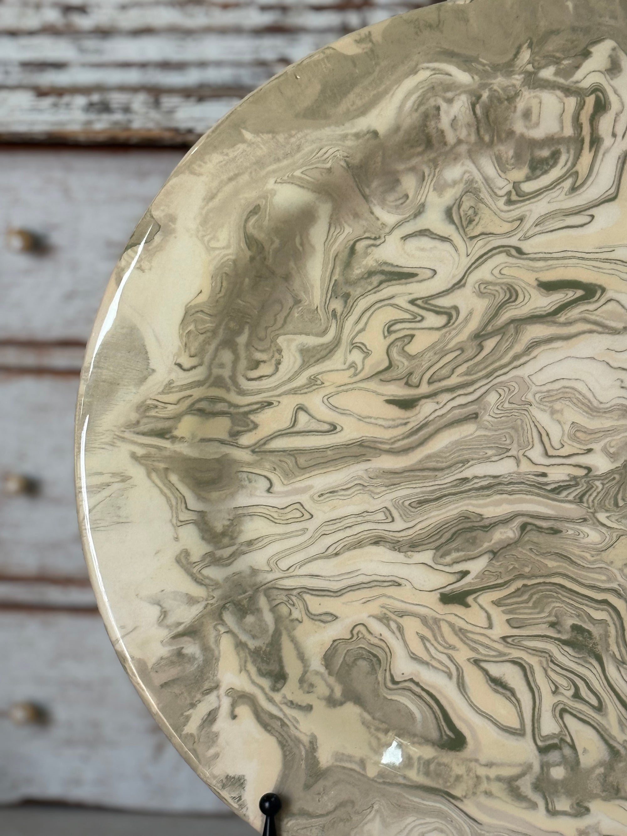 Vintage Marbelized Pichon d'Uzes Plate