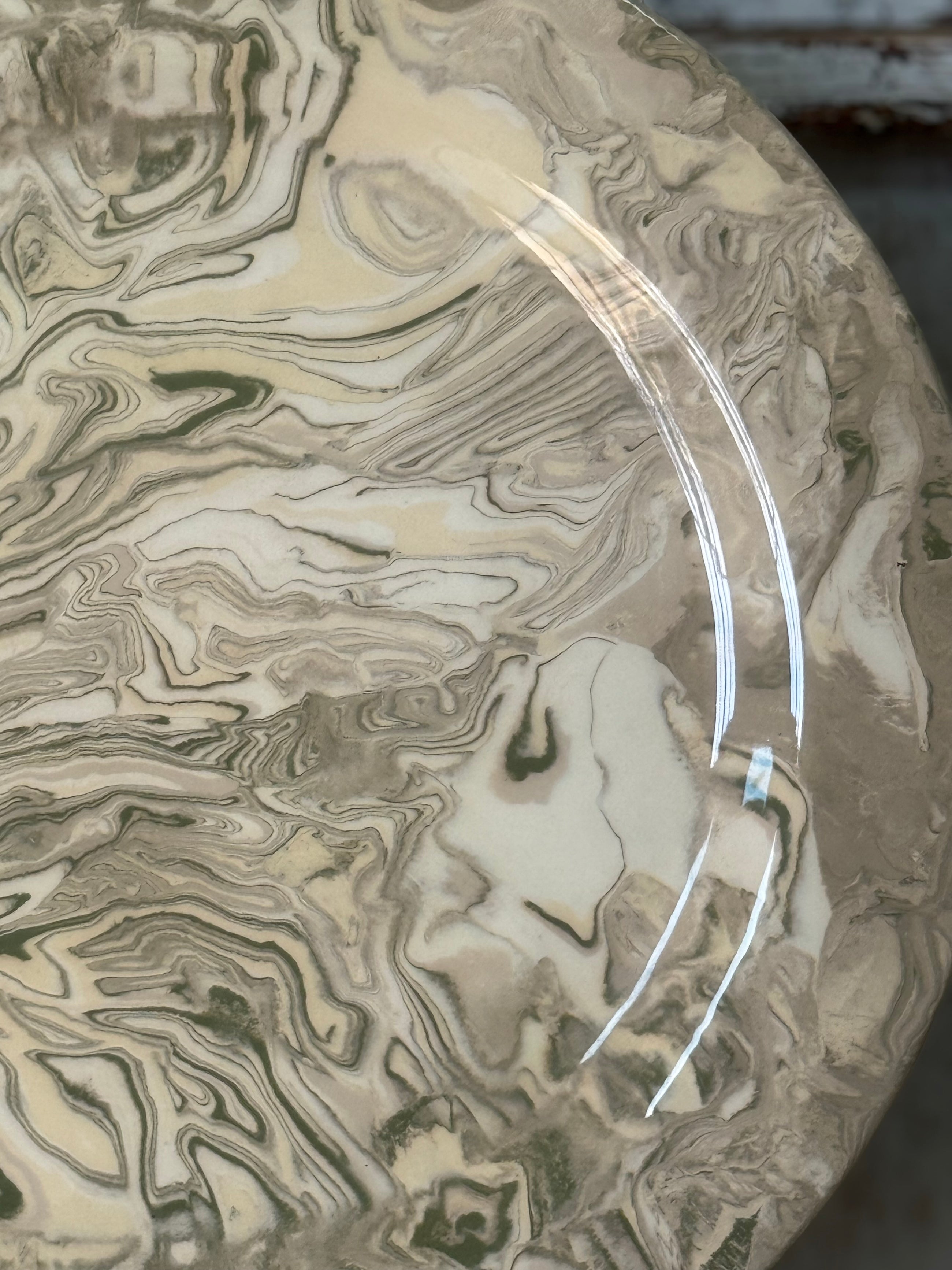 Vintage Marbelized Pichon d'Uzes Plate