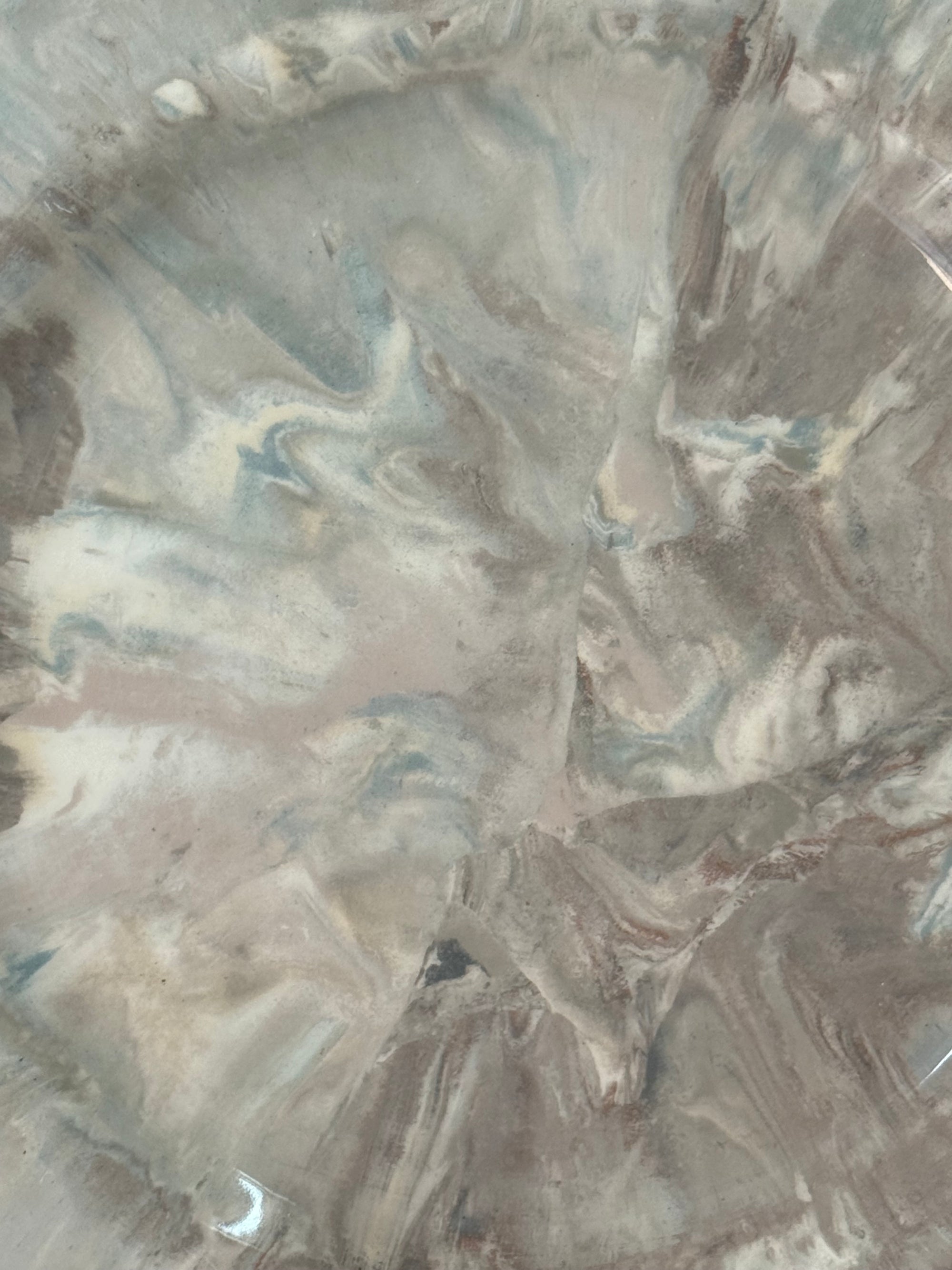 Vintage Marbelized Pichon d'Uzes Plate