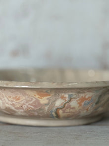 Vintage Marbelized Pichon d'Uzes Handled Bowl