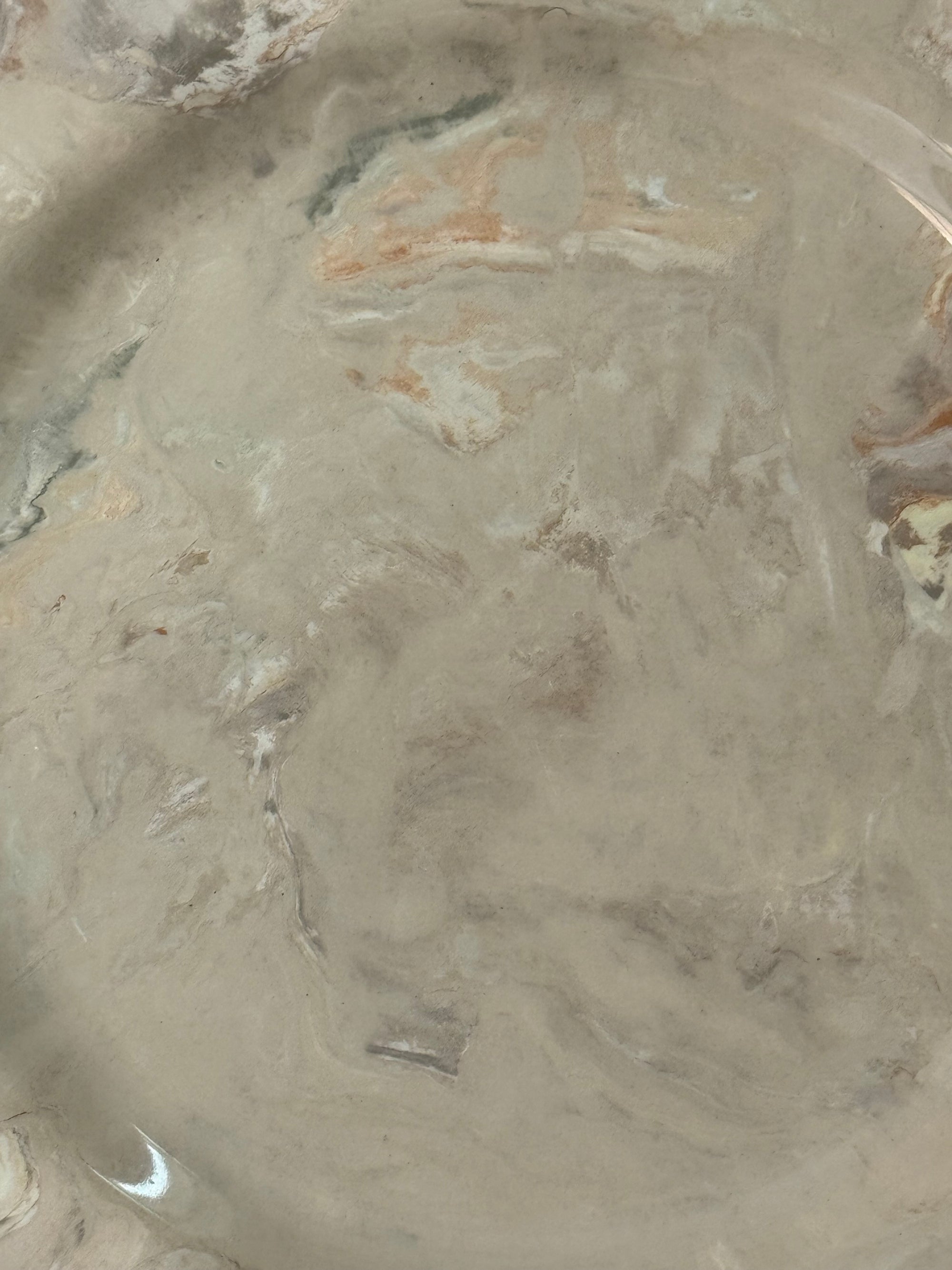 Vintage Marbelized Pichon d'Uzes Plate