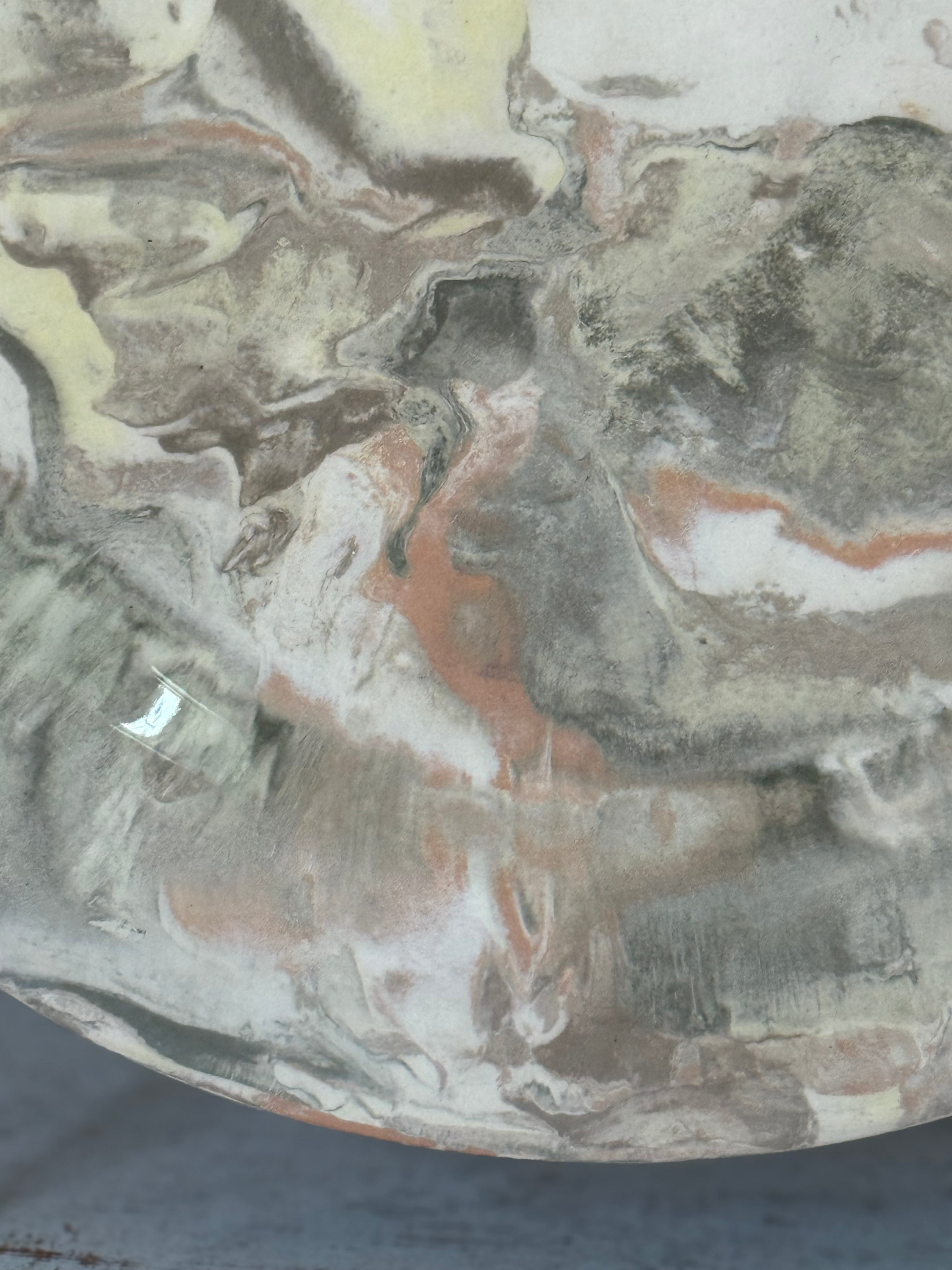 Vintage Marbelized Pichon d'Uzes Plate