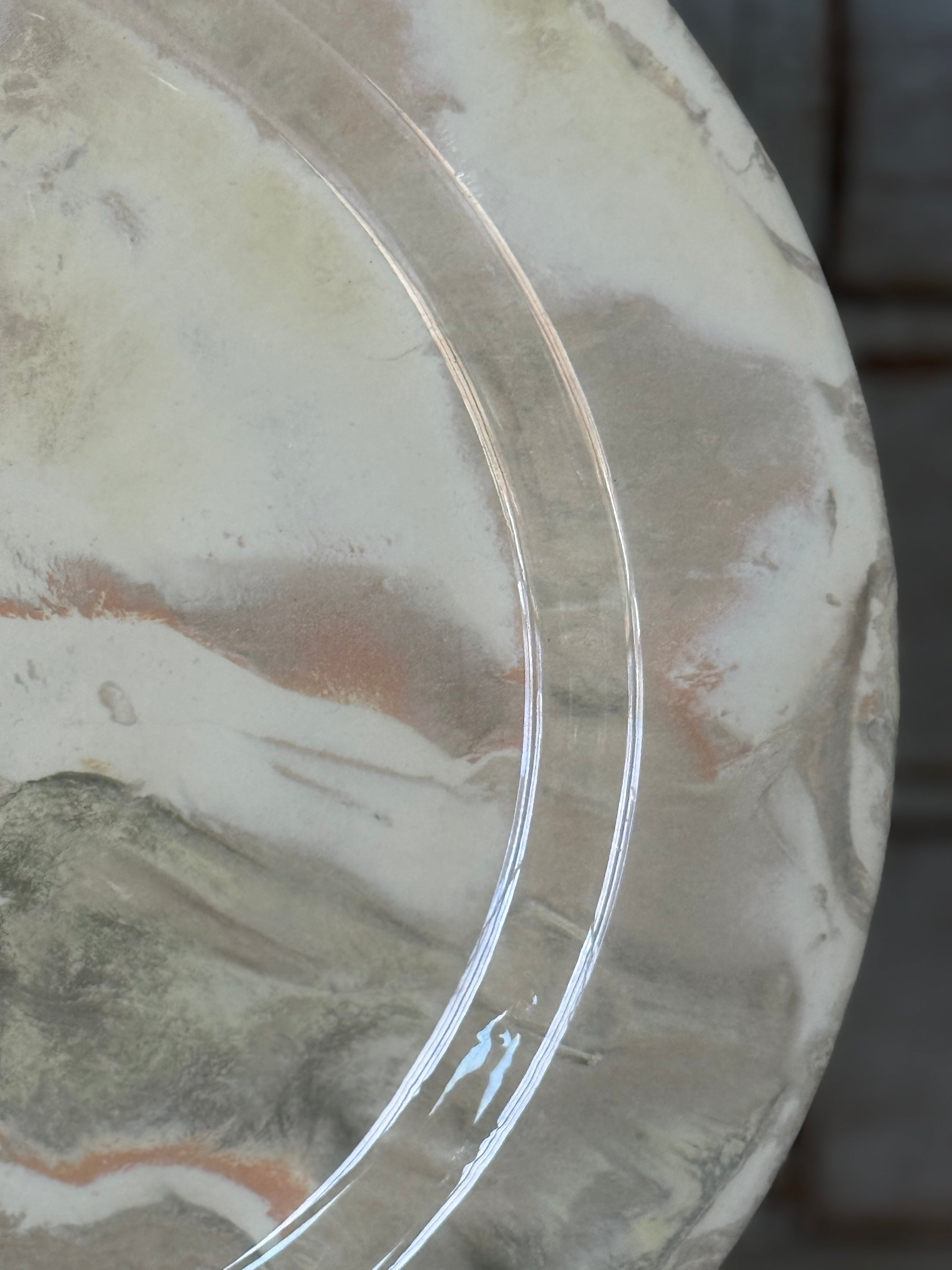 Vintage Marbelized Pichon d'Uzes Plate