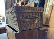 Antique Belgian Lidded Trunk circa 1900